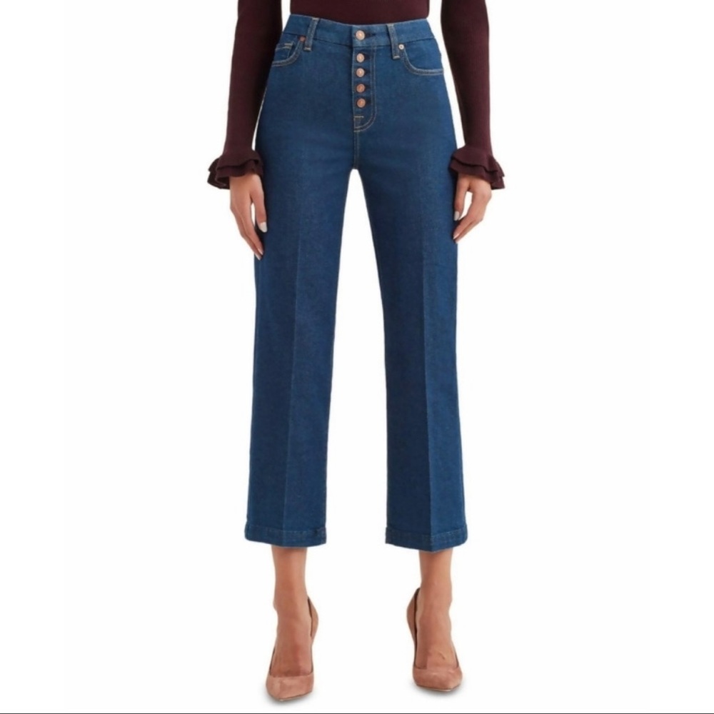 7 for all Mankind Womens Jeans Cropped Alexa Strech Size 28